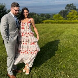 Anthropologie 100% Cotton Floral midi/ maxi Dress